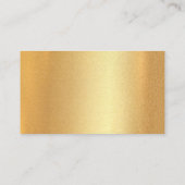 モダンフェイク金ゴールドハンドスクリプトエレガントテンプレート 名刺 (裏面)