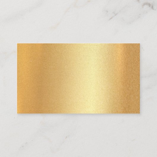 モダンフェイク金ゴールドハンドスクリプトエレガントテンプレート 名刺 (裏面)