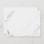 モダンフェイク金ゴールドパーソナライズされた大理石 サンキューカード (裏面)