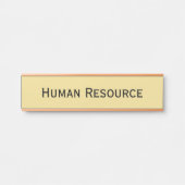 モダンフェイク金ゴールドブラックオフィスルーム部門名 サインプレート (正面)