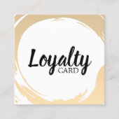 モダンフェイク金ゴールドホワイト美しいサロン  ロイヤリティカード (正面)