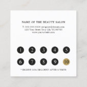 モダンフェイク金ゴールドホワイト美しいサロン  ロイヤリティカード (裏面)