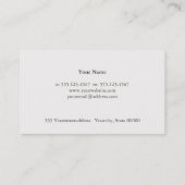 モダンフェイク金ゴールドリーフの木の自然 名刺 (裏面)