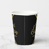 モダンフェイク金ゴールド山形ジオメトリック甘さ16 紙コップ (右)