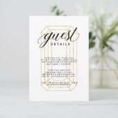 モダンフェイク金ゴールド幾何ダイヤモンドゲスト詳細 エンクロージャーカード (スタンド正面)