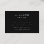 モダンフェイク金ゴールド抽象芸術 名刺 (裏面)