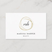 モダンフェイク金ゴールド抽象芸術 名刺 (正面)