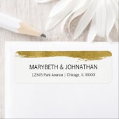 モダンフェイク金ゴールド結婚住所 シール (インサイチュ)