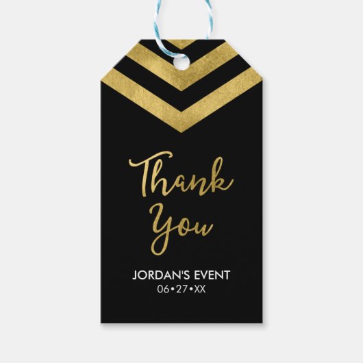 モダンフェイク金ゴールド ギフトタグ (正面)