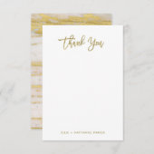 モダンフェイク金ゴールド サンキューカード (正面/裏面)