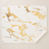 モダンフェイク金ゴールド シェルパブランケット (正面(横))