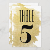 モダンフェイク金ゴールド 招待状 (正面/裏面)