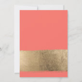 モダンフェイク金ゴールド 招待状 (裏面)