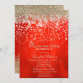 モダンフェイク金ゴールド 招待状 (正面/裏面)