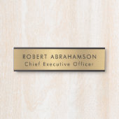 モダンフェイク金ゴールドOfficeドアシンボルや象徴の署名 サインプレート (正面)