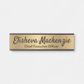 モダンフェイク金ゴールドOfficeドア署名シンボルや象徴名プレート サインプレート (正面)