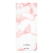 モダンフェイクPink Marble Your Logo ラックカード (裏面)