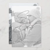 モダンフェイクVellumモノクロ結婚写真 セーブザデート (正面/裏面)