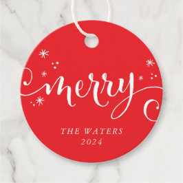 モダンフェスティバルおもしろい書が赤く輝く フェイバータグ