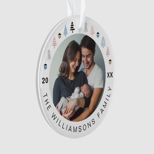 モダンフェスティバルのクリスマスツリー複数の写真 オーナメント (正面)