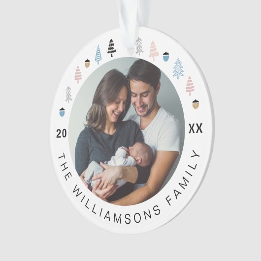 モダンフェスティバルのクリスマスツリー複数の写真 オーナメント (正面)