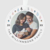 モダンフェスティバルのクリスマスツリー複数の写真 オーナメント (正面)