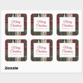 モダンフェスティバルの素朴格子模様 スクエアシール (シート)