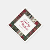 モダンフェスティバルの素朴格子模様 スタンダードカクテルナプキン (角)