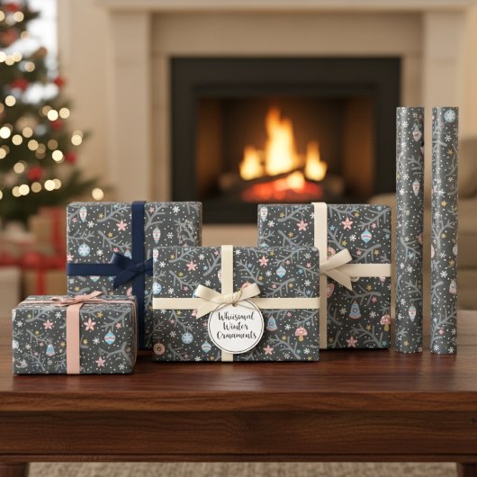 モダンフェスティバルオーナメント包装紙 ラッピングペーパー