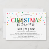 モダンフェスティバルカラフルクリスマスブランチ 招待状 (正面)