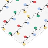 モダンフェスティバルカラフルクリスマスライトホリデイ ショートテーブルランナー (コーナー)