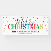 モダンフェスティバルカラフルクリスマス 横断幕 (横)