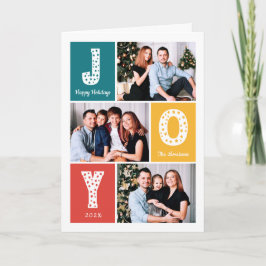 モダンフェスティバルカラーズハッピーホリデー3フォト シーズンカード