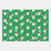 モダンフェスティバルサおもしろいータ顔パターン ラッピングペーパーシート (正面2)