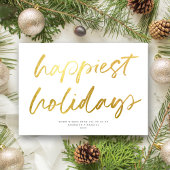 モダンフェスティバルスクリプトなしフォトビジネスホワイト金ゴールド シーズンカード