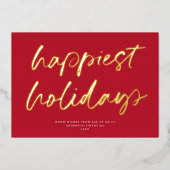 モダンフェスティバルスクリプト非写真業務赤金ゴールド 箔シーズンカード (正面)