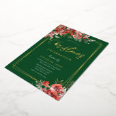 モダンフェスティバルス企業のクリスマパーティーガラ金ゴールド 箔招待状 (回転した状態)