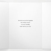 モダンフェスティバルハッピーホリデーズスクリプトフォト 三つ折りカード (内部中)