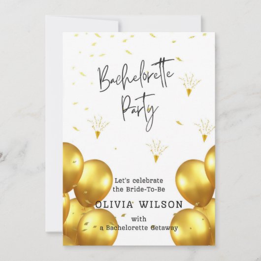 モダンフェスティバルバチェロレッテ招待状 招待状 (正面)