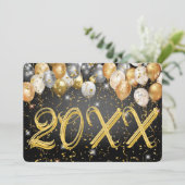 モダンフェスティバルバルーン紙吹雪ハッピーニューイヤーイブ シーズンカード (スタンド正面)