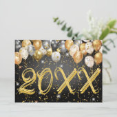 モダンフェスティバルバルーン紙吹雪ハッピーニューイヤーイブ シーズンカード (スタンド正面)