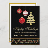 モダンフェスティバルビジネスロゴホリデーカード シーズンカード (正面/裏面)
