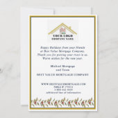 モダンフェスティバルビジネスロゴホリデーカード シーズンカード (裏面)