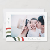 モダンフェスティバルメリークリスマスの休日の写真カード (正面)