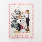 モダンフェスティバル写真クリスマス 三つ折りクリスマスカード (カバー)