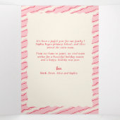 モダンフェスティバル写真クリスマス 三つ折りクリスマスカード (内部中)