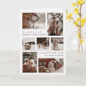 モダンフェスティバル写真コラージクリスマス折り畳み カード (黄色い花)