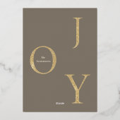 モダンフェスティバル写真コラージュのクリスマス 箔シーズンカード (裏面)