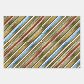 モダンフェスティバル抽象芸術パタストライプのーン ラッピングペーパーシート (正面3)
