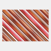 モダンフェスティバル抽象芸術パタストライプのーン ラッピングペーパーシート (正面)